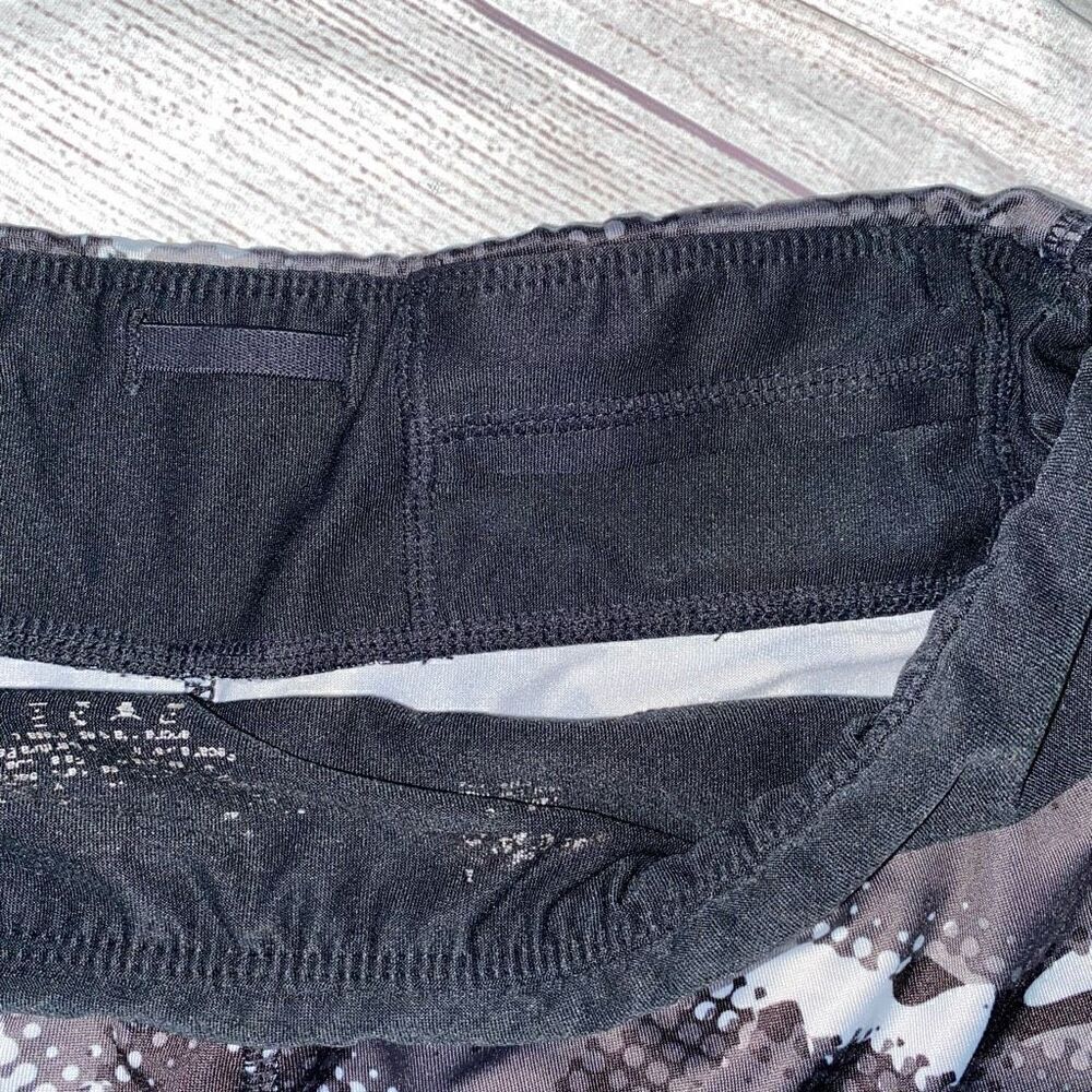 Avia women S pull on print leggings w/elastic waist black and white - Picture 6 of 8
